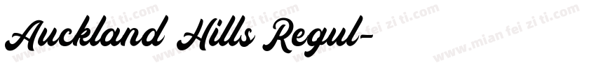 Auckland Hills Regul字体转换